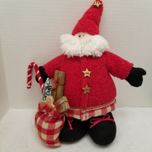 Russ Judy Lynn Collection Stuffed Santa Claus Winter's Country Home12" - Picture 5 of 16